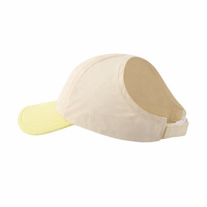 Patterned Baseball Cap | Kids Banana Embroidery - Cream & Yellow