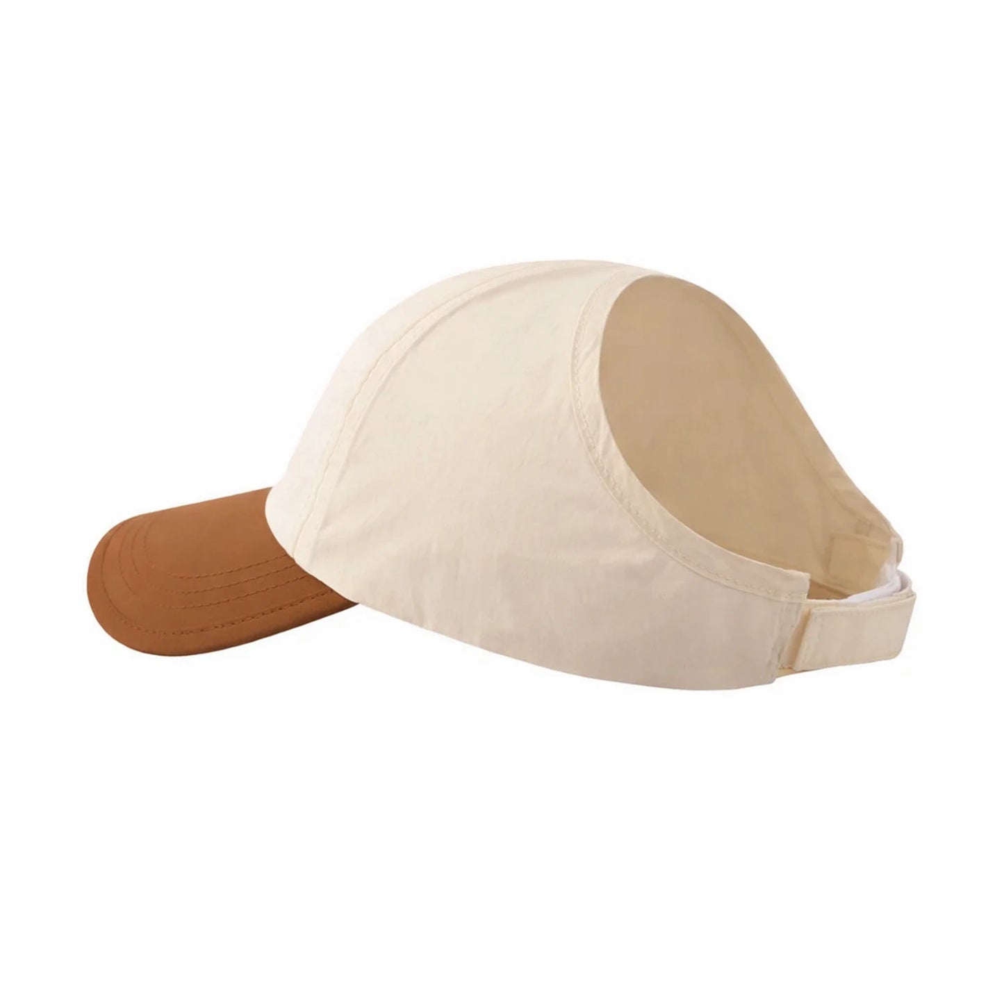 Patterned Baseball Cap | Kids Lemon Embroidery - Cream & Brown