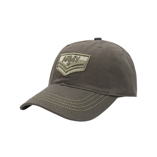 Camo Baseball Cap | ARMY Rank Patch – Dark Grey
