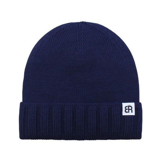 Ski Hat | Classic Ribbed Knit Cuffed Style – Navy
