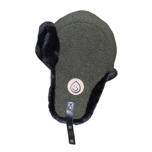 Trapper Hat | Faux Fur Ear Flap Winter Design – Olive Green