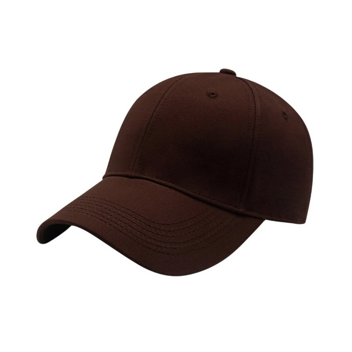 Plain Cotton Baseball Cap | Soft Cotton Basic – Dark Brown