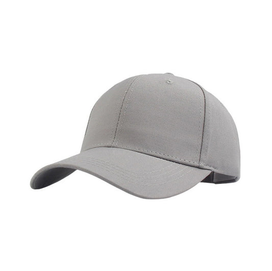 Plain Cotton Baseball Cap | Adjustable Cotton Basic – Light Grey