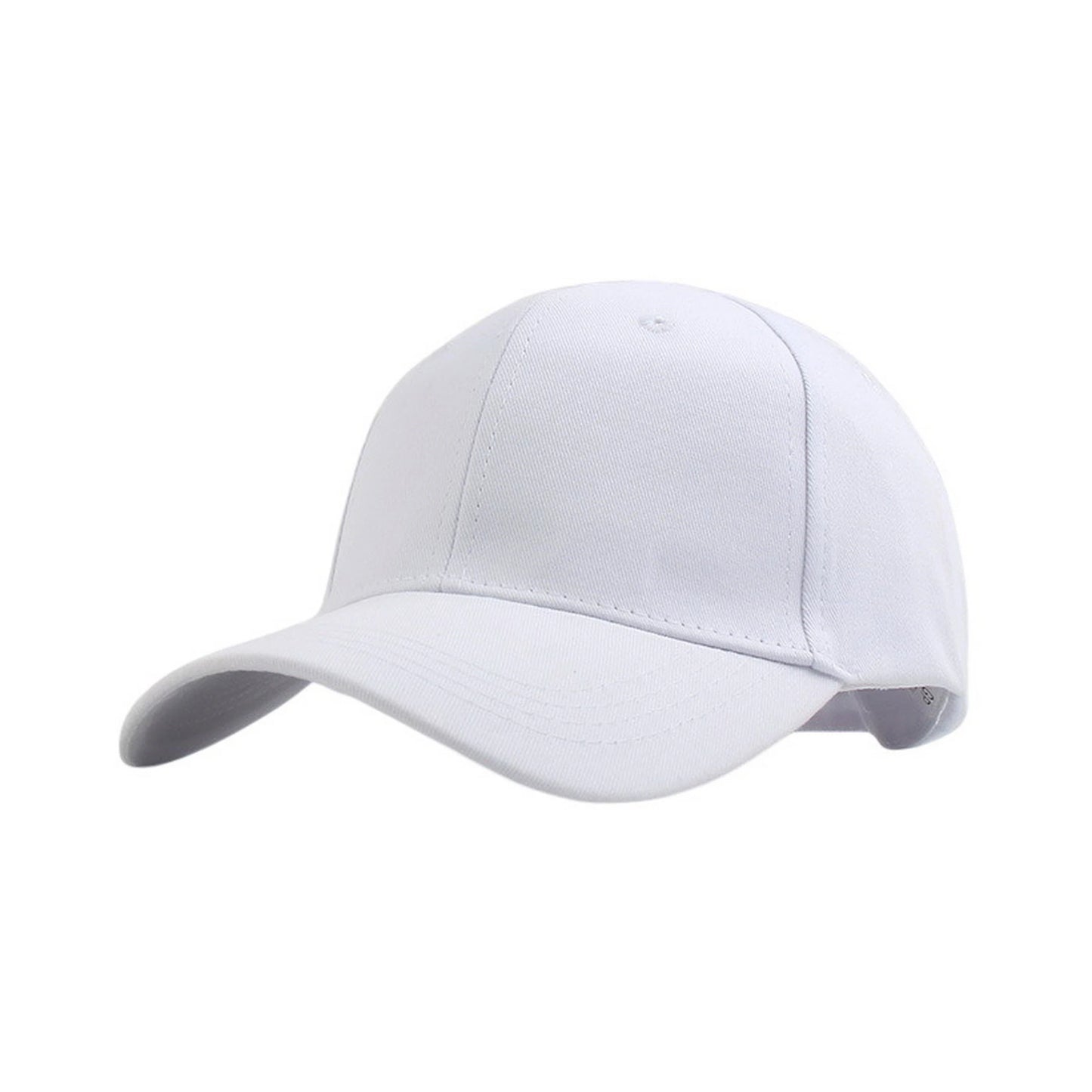Plain Cotton Baseball Cap | Adjustable Cotton Basic – White