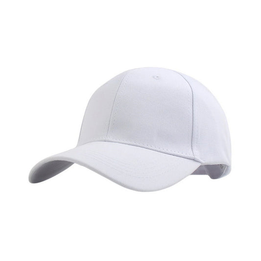 Plain Cotton Baseball Cap | Adjustable Cotton Basic – White