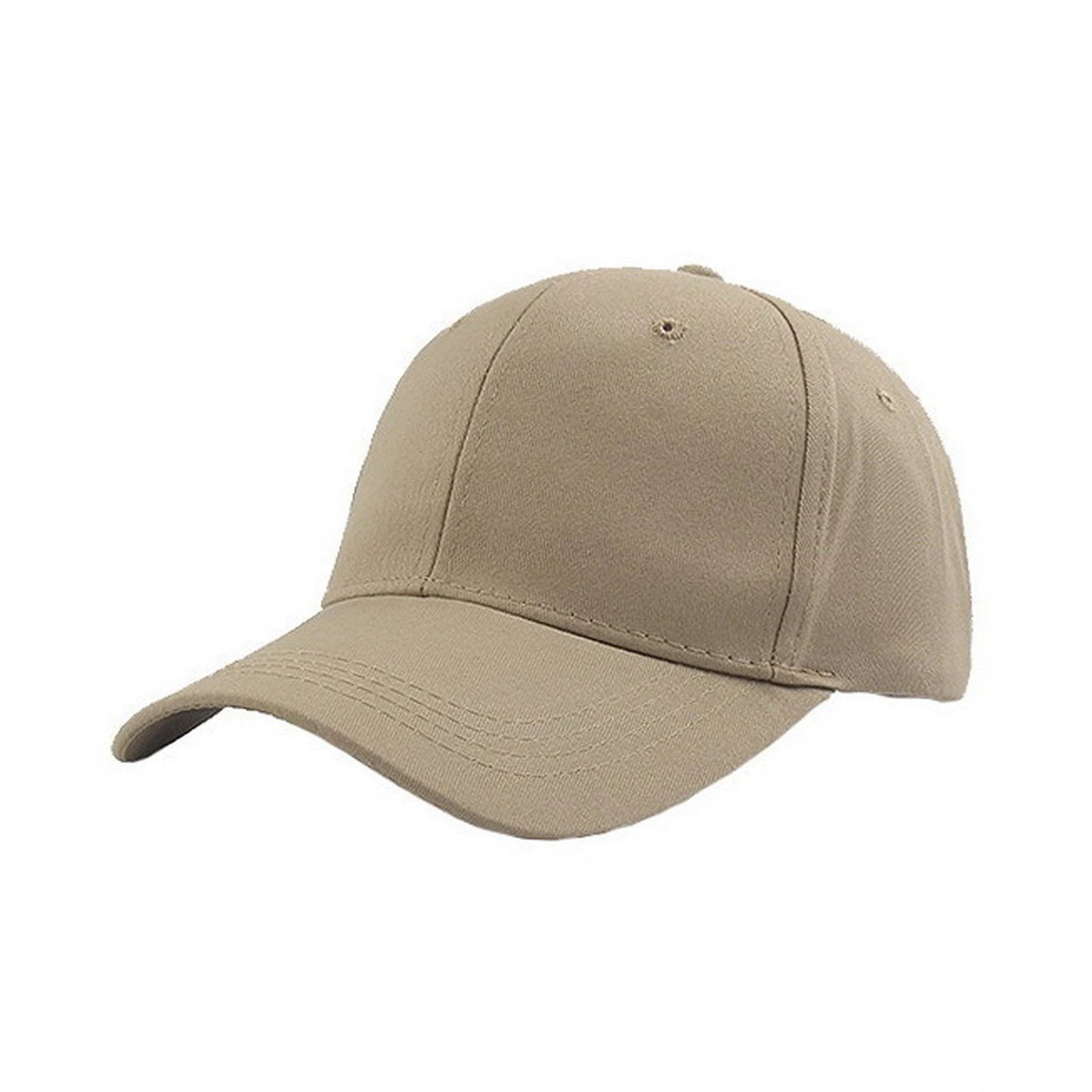 Plain Cotton Baseball Cap | Adjustable Cotton Basic – Khaki