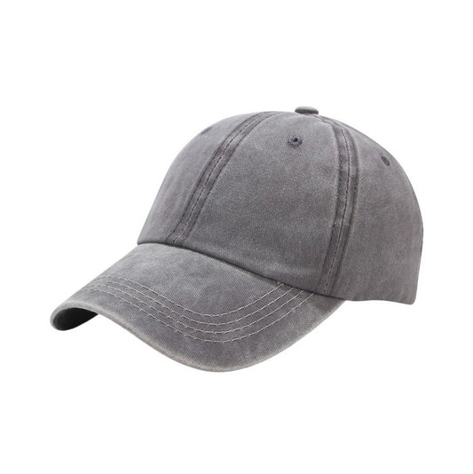 Plain Cotton Baseball Cap | Vintage Washed Cotton – Light Grey