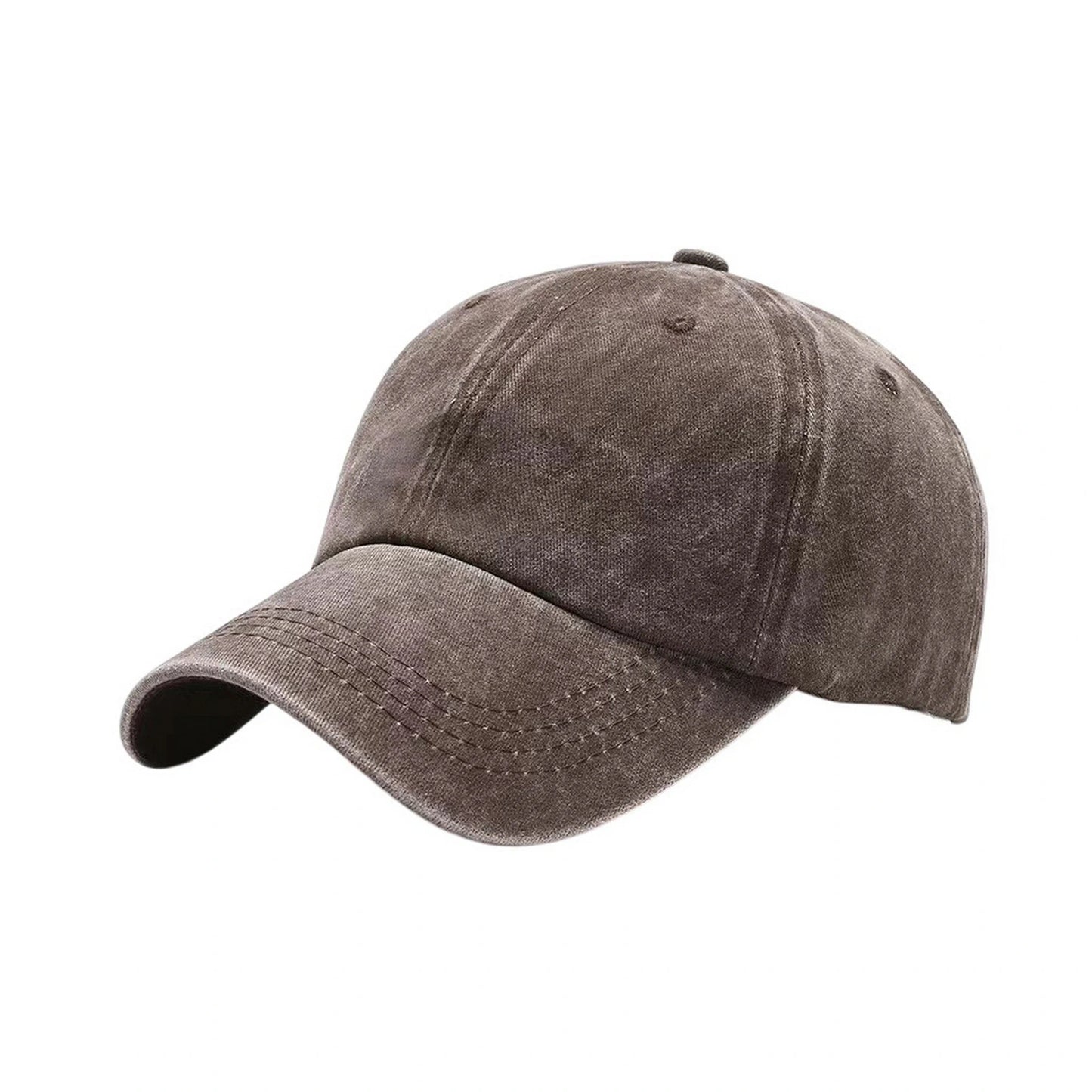Plain Cotton Baseball Cap | Vintage Washed Cotton – Dark Brown