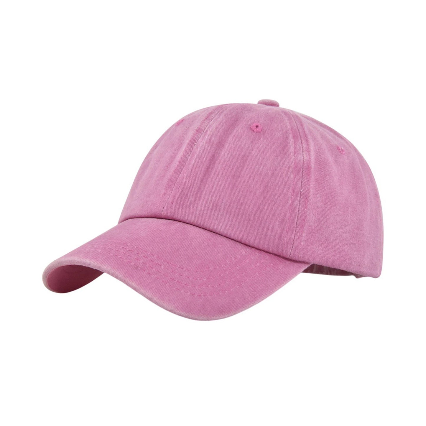 Plain Cotton Baseball Cap | Vintage Washed Cotton – Light Pink