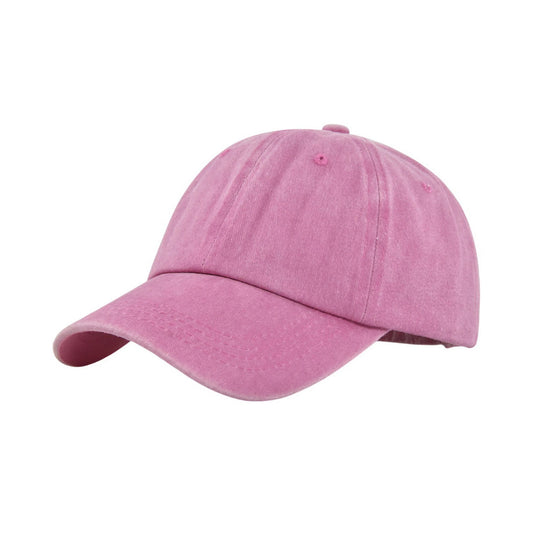Plain Cotton Baseball Cap | Vintage Washed Cotton – Light Pink