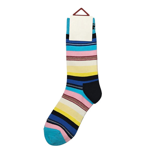 Unisex Socks | Colour Block Stripe Pattern – Blue