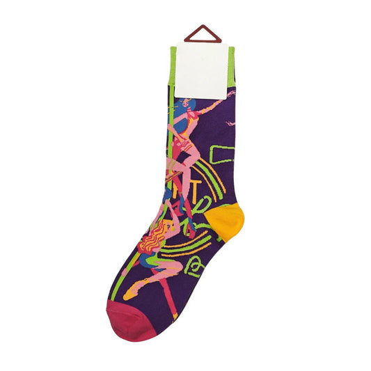 Unisex Socks | Abstract Artistic Figure Pattern – Purple