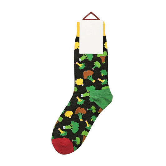 Unisex Socks | Broccoli Pattern – Black