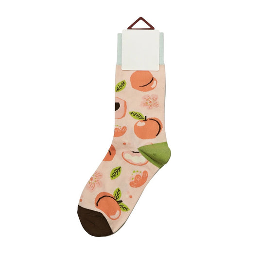 Ladies Socks | Peach Pattern - Light Pink