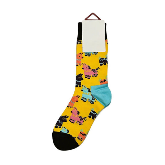 Ladies Socks | Piñata Pattern - Yellow