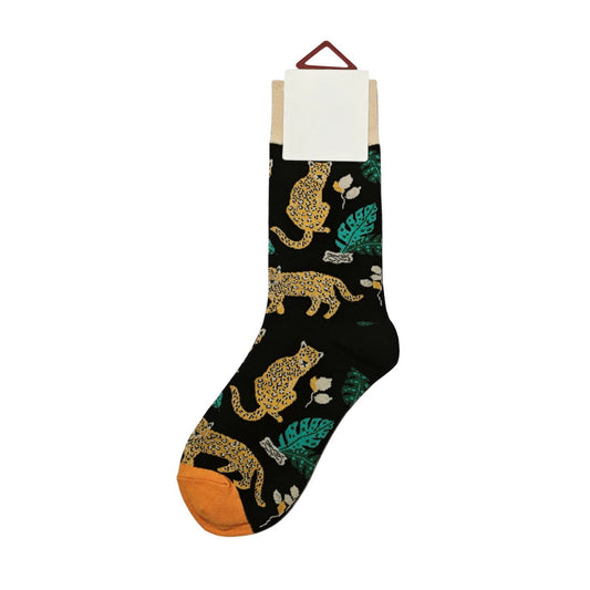 Ladies Socks | Leopard Pattern - Black