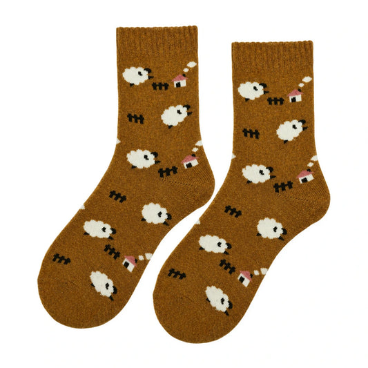 Ladies Socks | Sheep Farm – Caramel