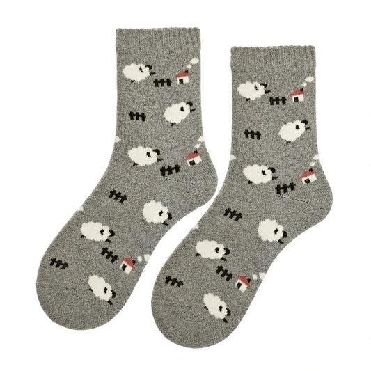 Ladies Socks | Sheep Farm – Grey