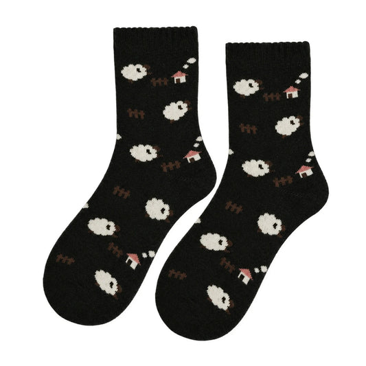 Ladies Socks | Sheep Farm – Black