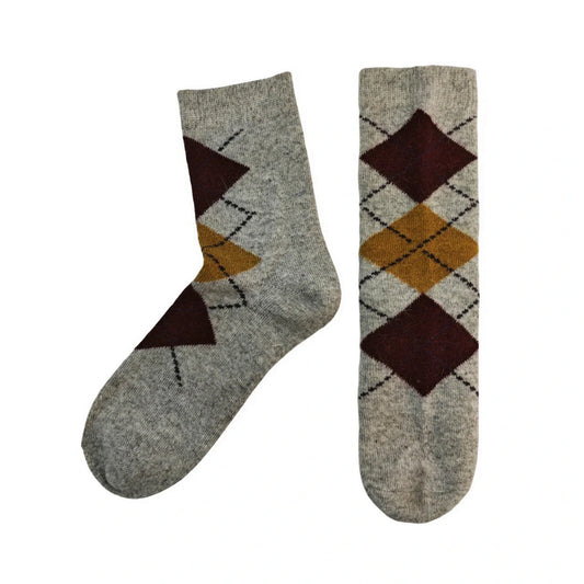 Unisex Socks | Argyle Diamond Pattern – Grey