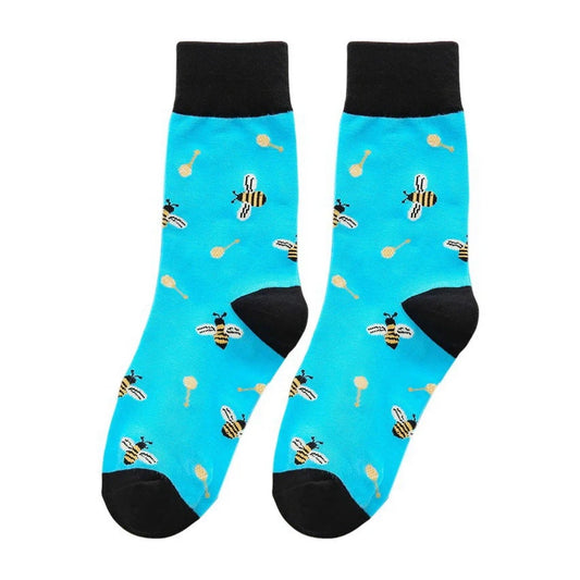 Unisex Socks | Bee Pattern Design – Blue
