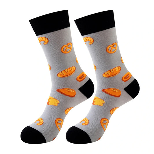 Unisex Socks | Bakery Pattern Design – Grey