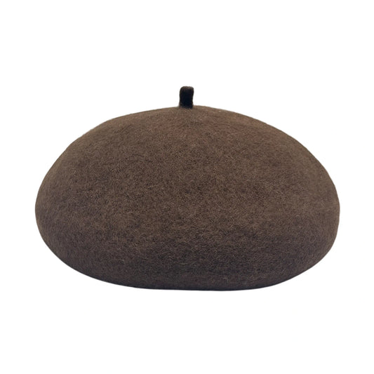 Fashion Hat | Classic Wool Blend Beret – Coffee