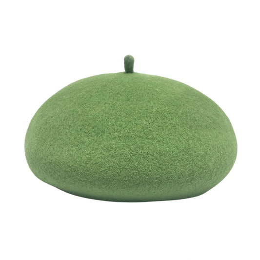 Fashion Hat | Classic Wool Blend Beret – Green