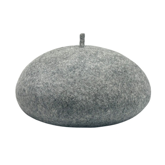 Fashion Hat | Classic Wool Blend Beret – Grey