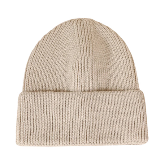 Ski Hat | Classic Rib Knit – Beige