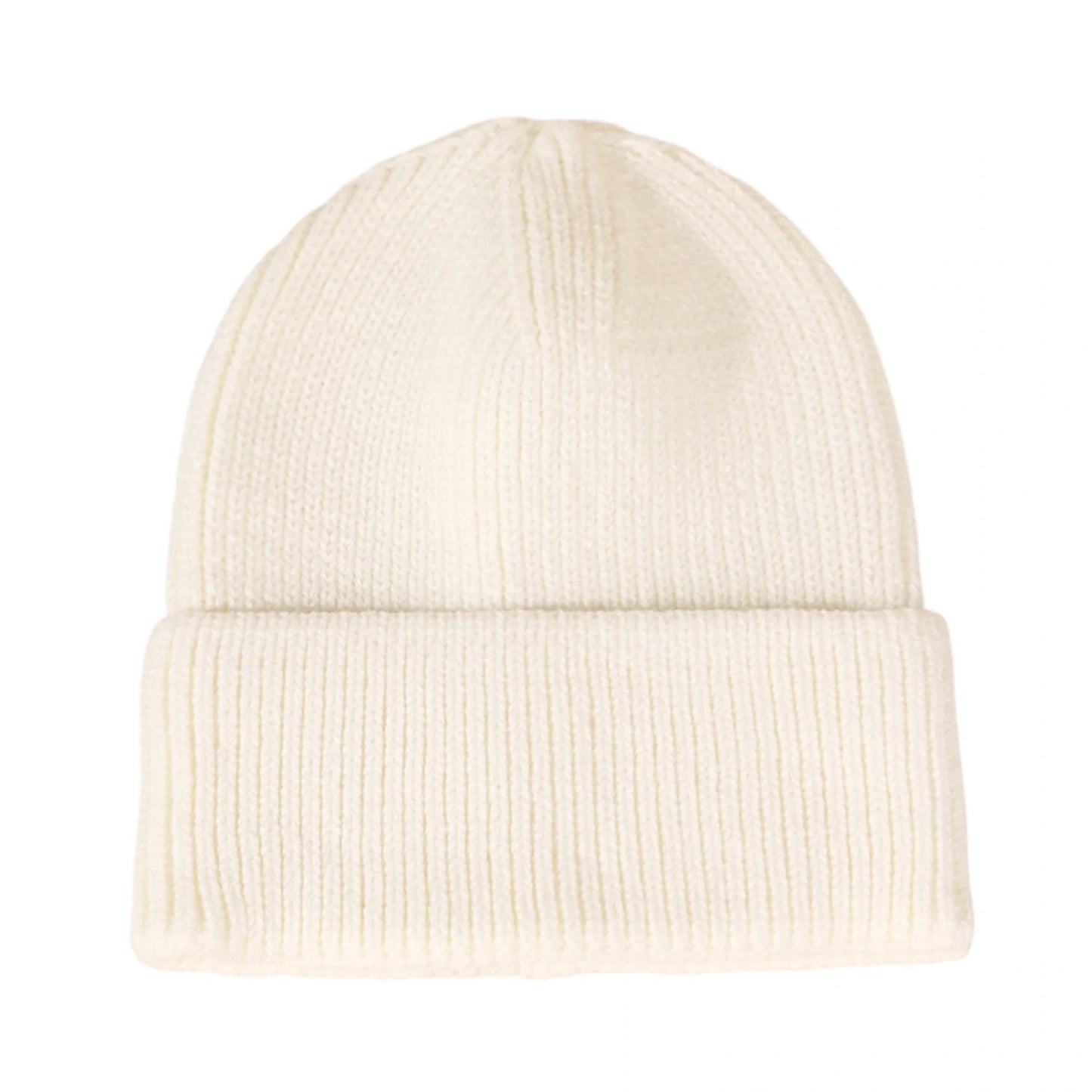 Ski Hat | Classic Rib Knit – Cream