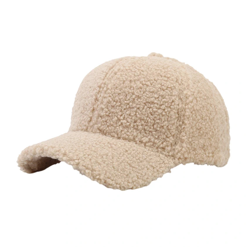 Fashion Hat | Teddy Fleece Baseball Cap – Khaki