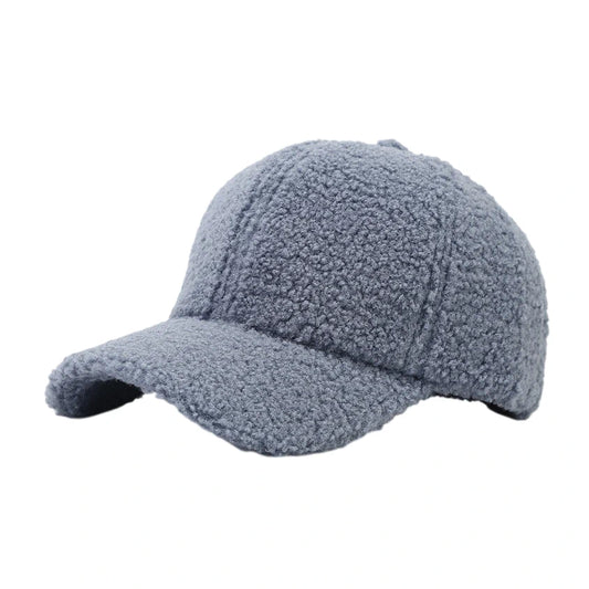 Fashion Hat | Teddy Fleece Baseball Cap – Dusty Blue