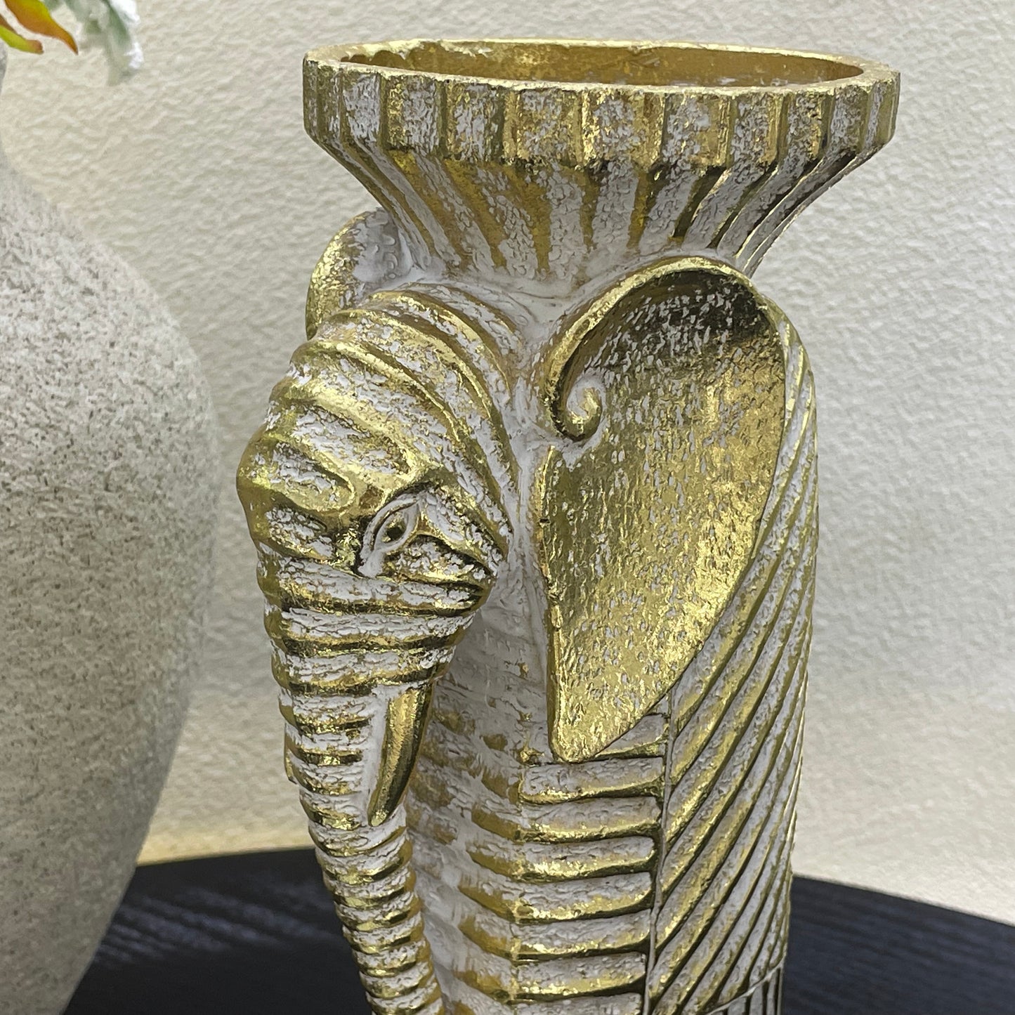 【Pre-order: 30-day lead time | MOQ: 120 units】 Multi-Pose Resin Elephant Sculptures | Gold | Artistic Home Collection