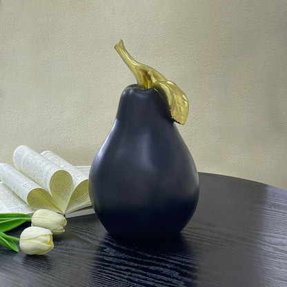 【Pre-order: 30-day lead time | MOQ: 120 units】Black and white resin pear-shaped ornament