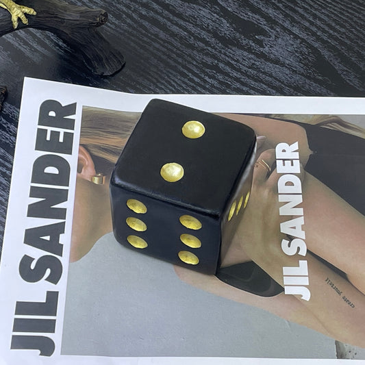 【Pre-order: 30-day lead time | MOQ: 120 units】Resin Dice Decor | Black/White | Multi-Size | Artistic Home Collection