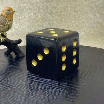 【Pre-order: 30-day lead time | MOQ: 120 units】Resin Dice Decor | Black/White | Multi-Size | Artistic Home Collection