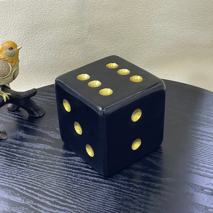 【Pre-order: 30-day lead time | MOQ: 120 units】Resin Dice Decor | Black/White | Multi-Size | Artistic Home Collection