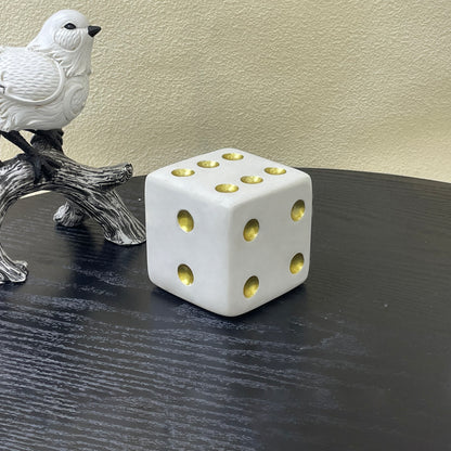 【Pre-order: 30-day lead time | MOQ: 120 units】Resin Dice Decor | Black/White | Multi-Size | Artistic Home Collection