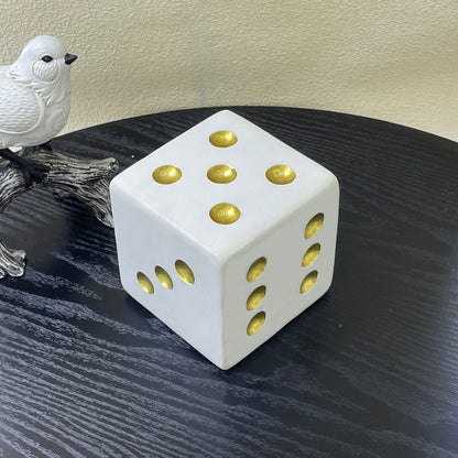 【Pre-order: 30-day lead time | MOQ: 120 units】Resin Dice Decor | Black/White | Multi-Size | Artistic Home Collection