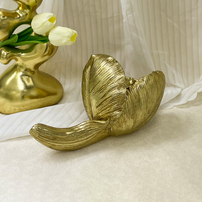 【Pre-order: 30-day lead time | MOQ: 120 units】Gold color Phalaenopsis Resin Candle Holder | Artistic Home Collection