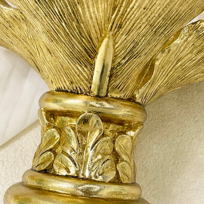 【Pre-order: 30-day lead time | MOQ: 120 units】Gold color Tiered Petal Resin Candle Holder | Artistic Home Collection