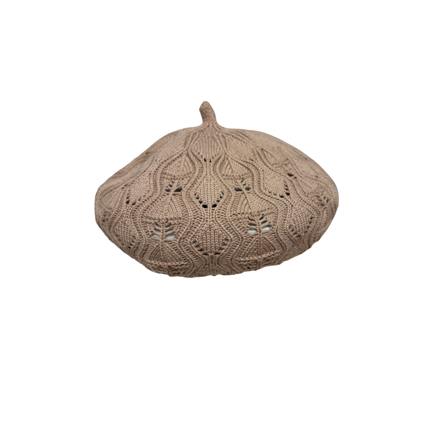 IGO2507326 Cotton Knitted Fashion Hat with Openwork Pattern