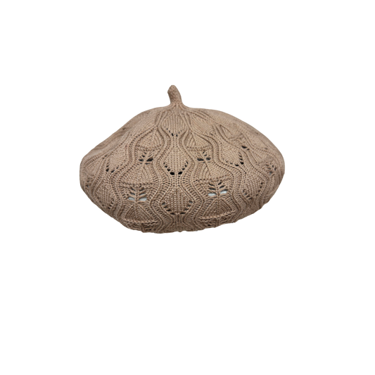 IGO2507326 Cotton Knitted Fashion Hat with Openwork Pattern