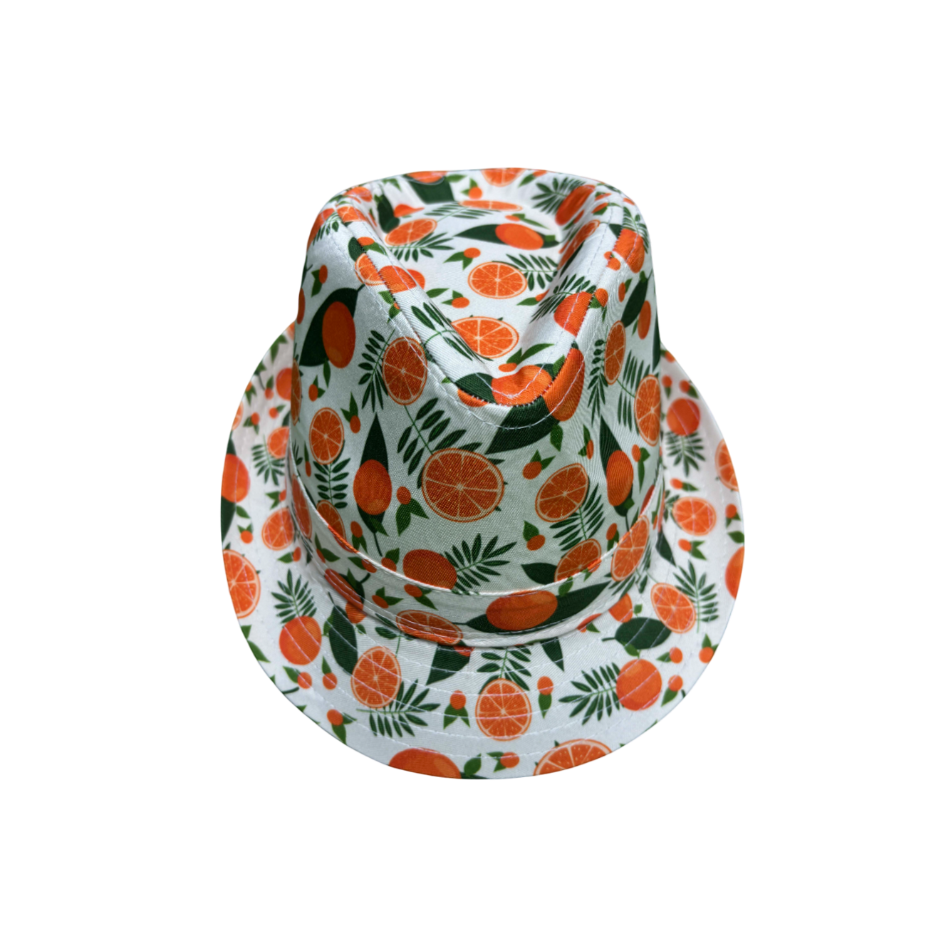 IGO2507330 Orange Printed Trilby Hat
