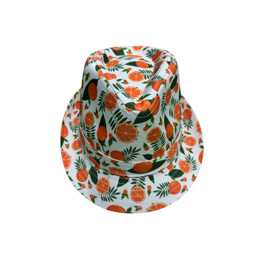 IGO2507330 Orange Printed Trilby Hat