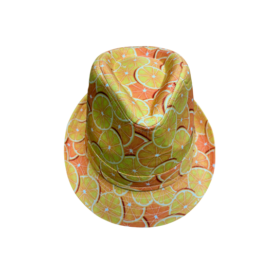 IGO2507331 Lemon Slice Printed Trilby Hat