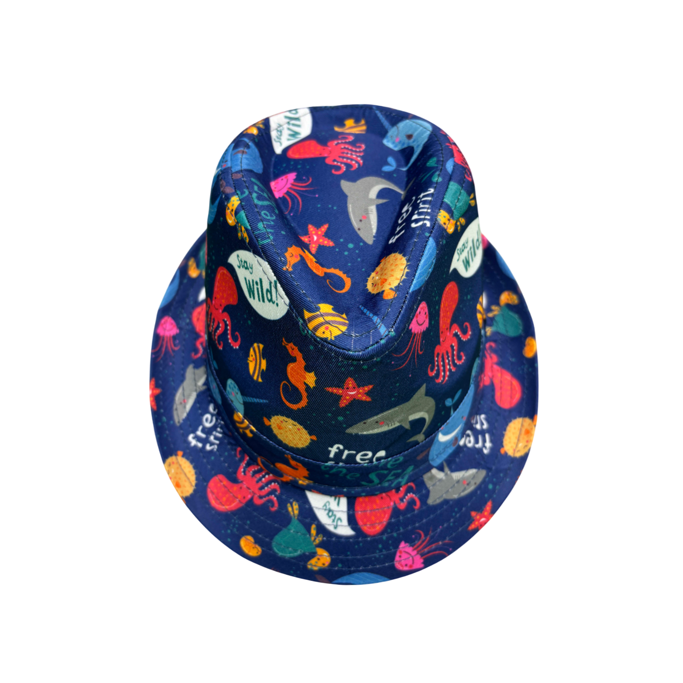 IGO2507334 Marine Animal Printed Trilby Hat
