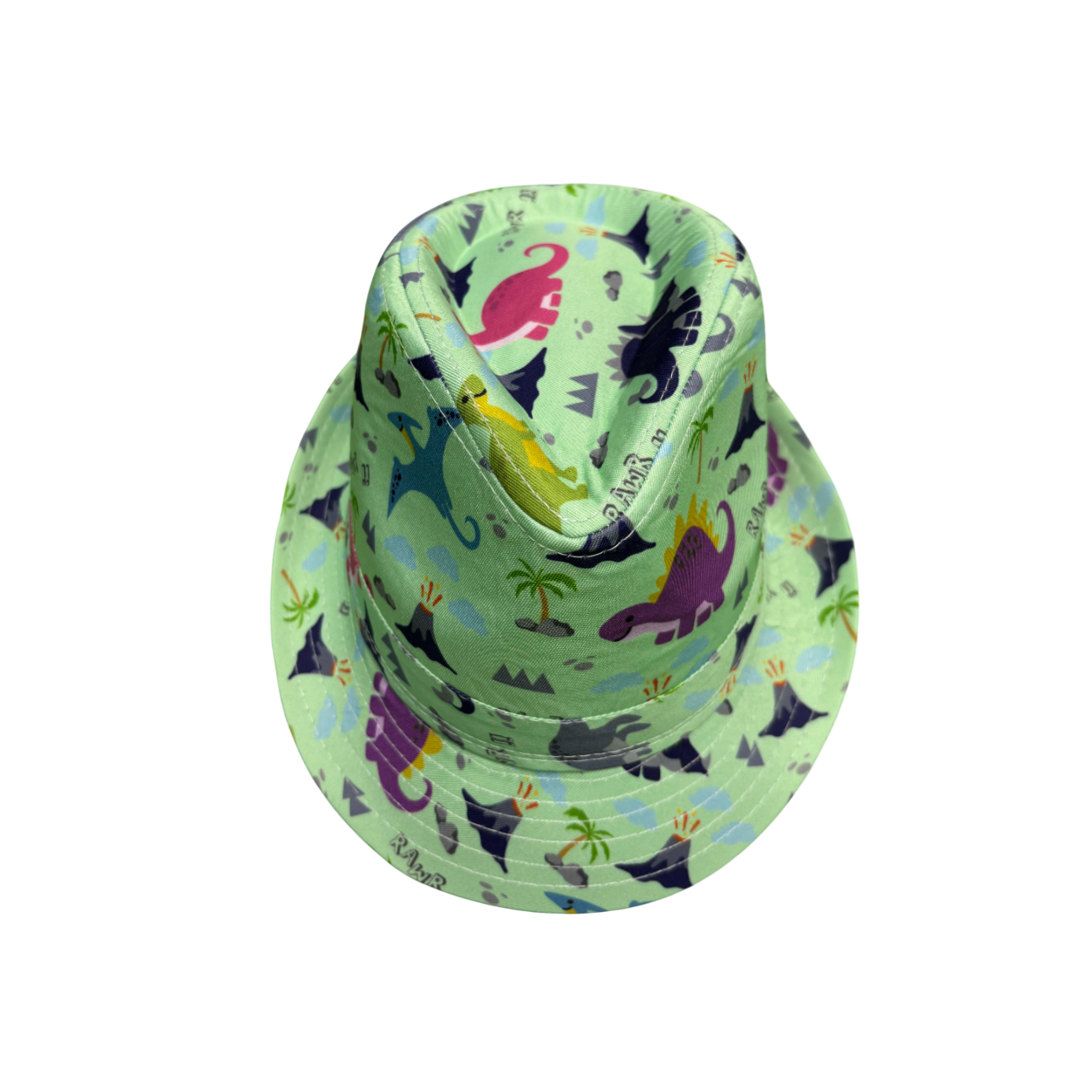 IGO2507335 Cartoon Dinosaur Printed Trilby Hat