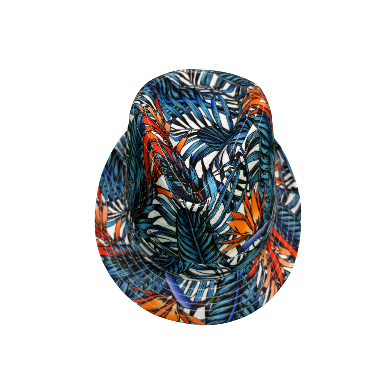 IGO2507337 Tropical Plant Pattern Trilby Hat